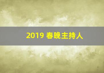 2019 春晚主持人